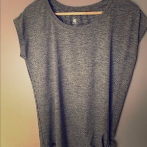 Grey side-tied athletic shirt